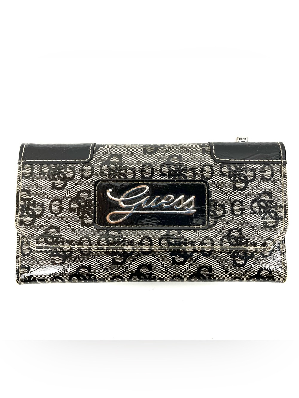 2006 GUESS Black and Silver G monogram Wallet